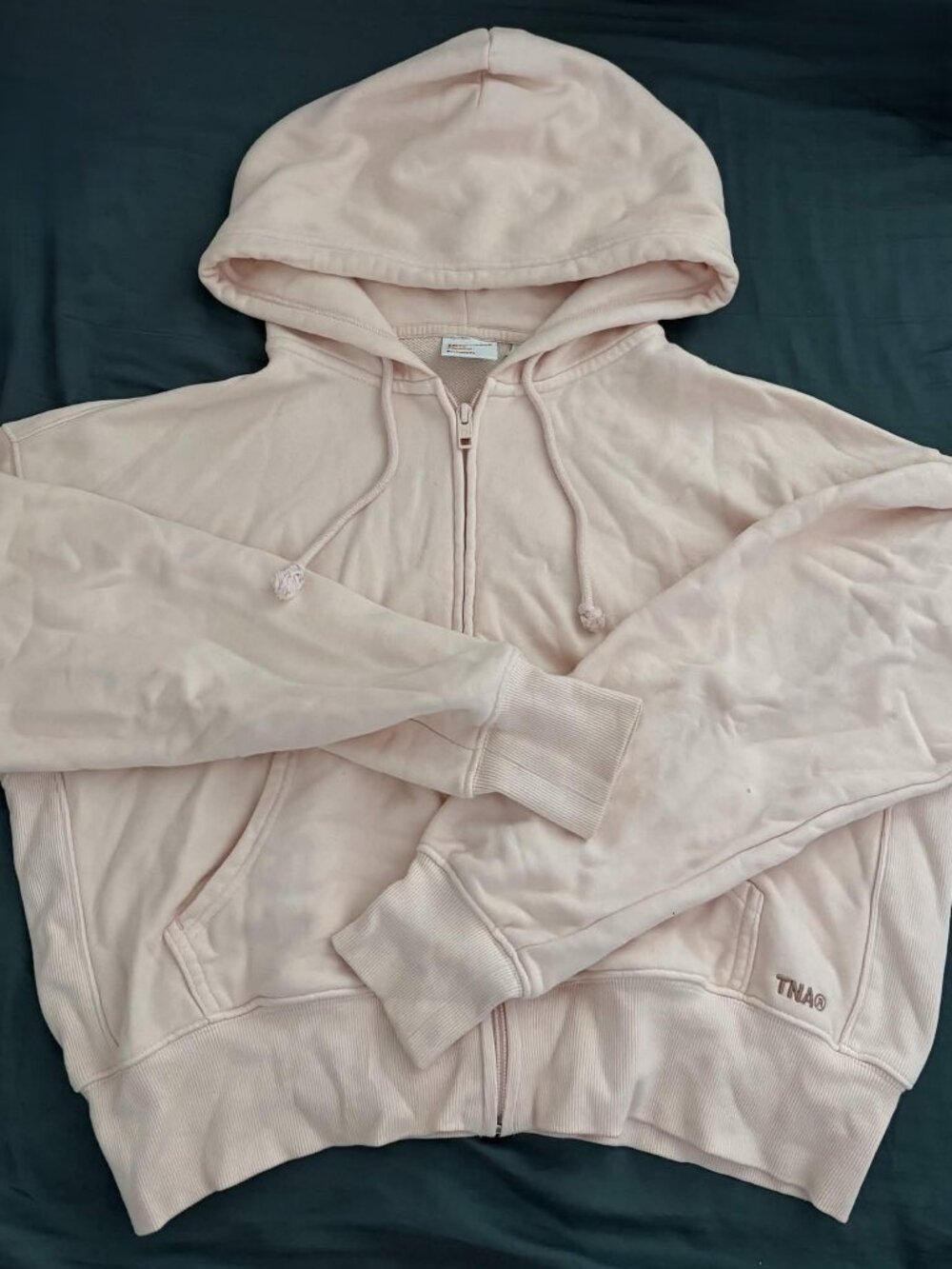 Tna Terry Fleece Boyfriend Boxy Zip Hoodie (Gd Oracle Pink)